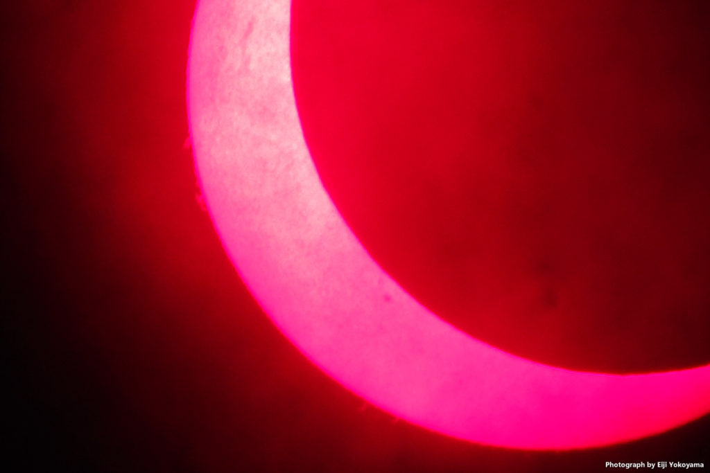 金環食2012。Hα太陽望遠鏡CORONADO P.S.T.にて撮影。