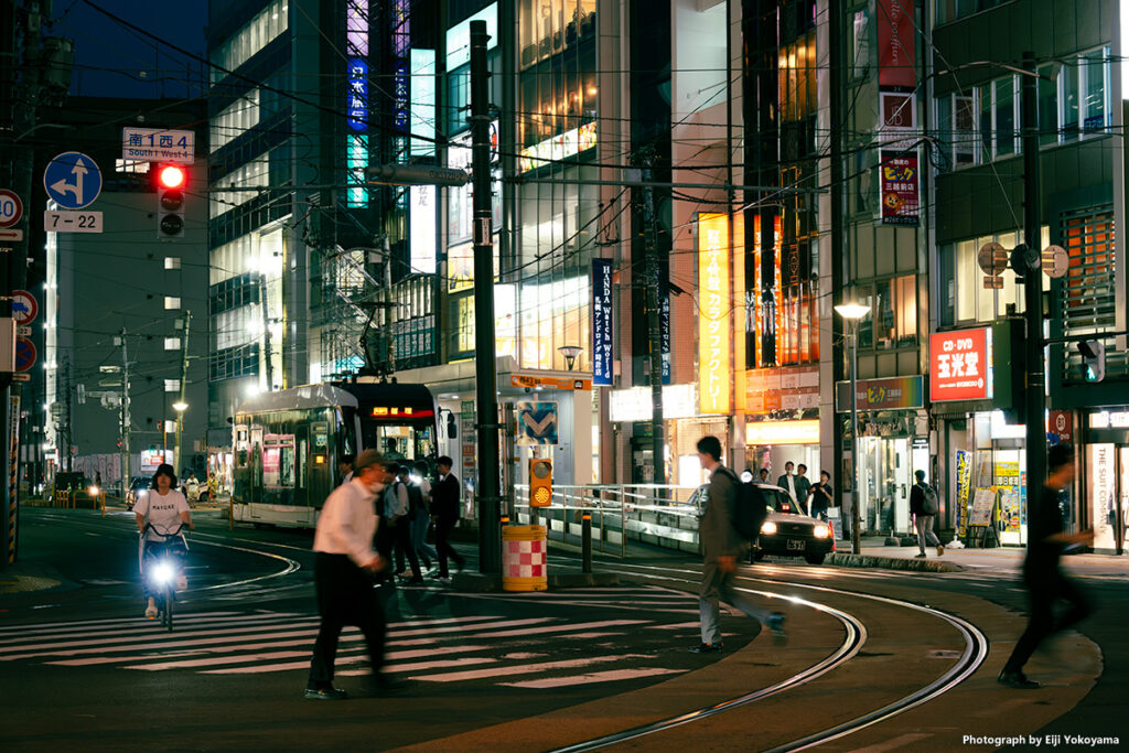 札幌市内、夜景。X-T50, XF16-50mmF2.8-4.8 R LM WR