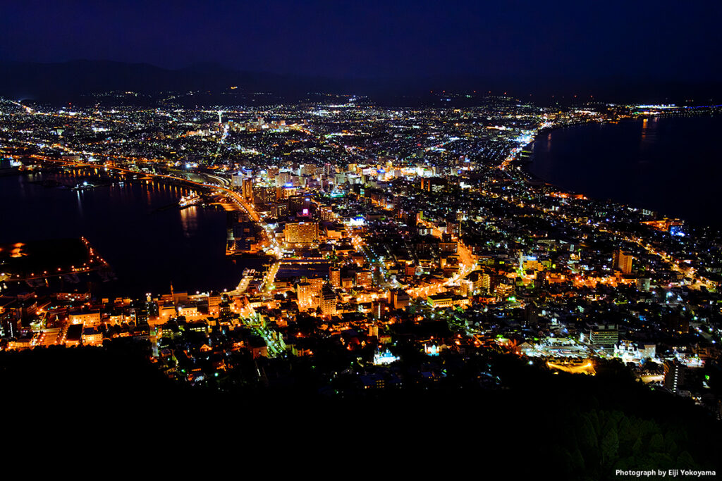 最後に、定番の函館夜景。