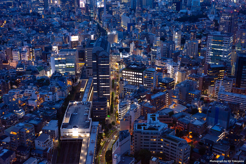 恵比寿夜景、恵比寿ガーデンプレイスタワーより。