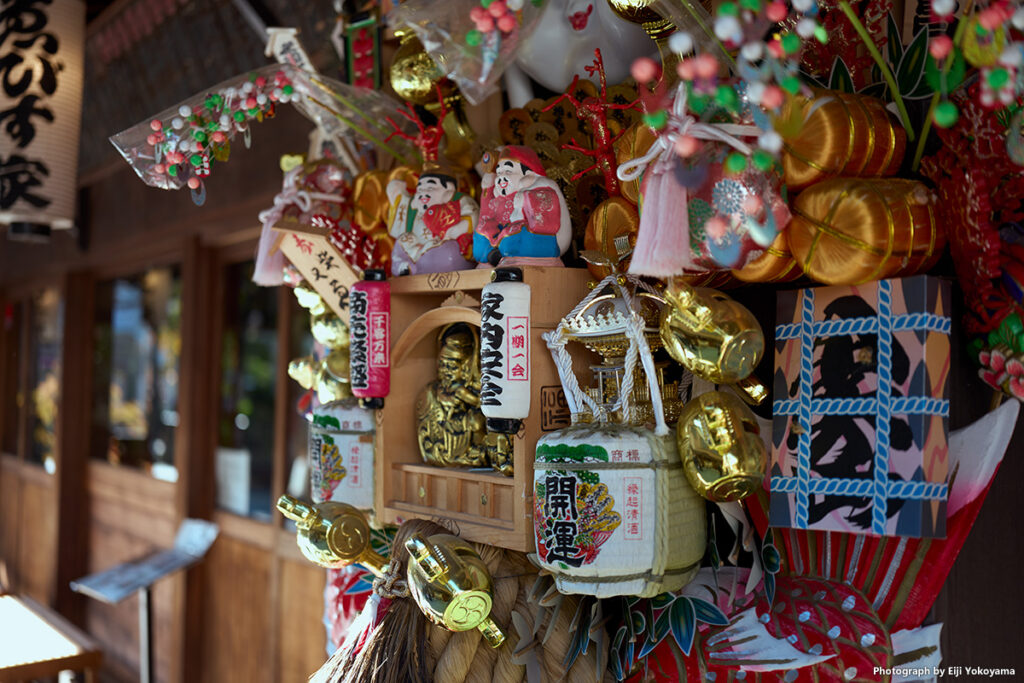 ゑびす家さんの、大熊手。商売繁盛、してそうです。
