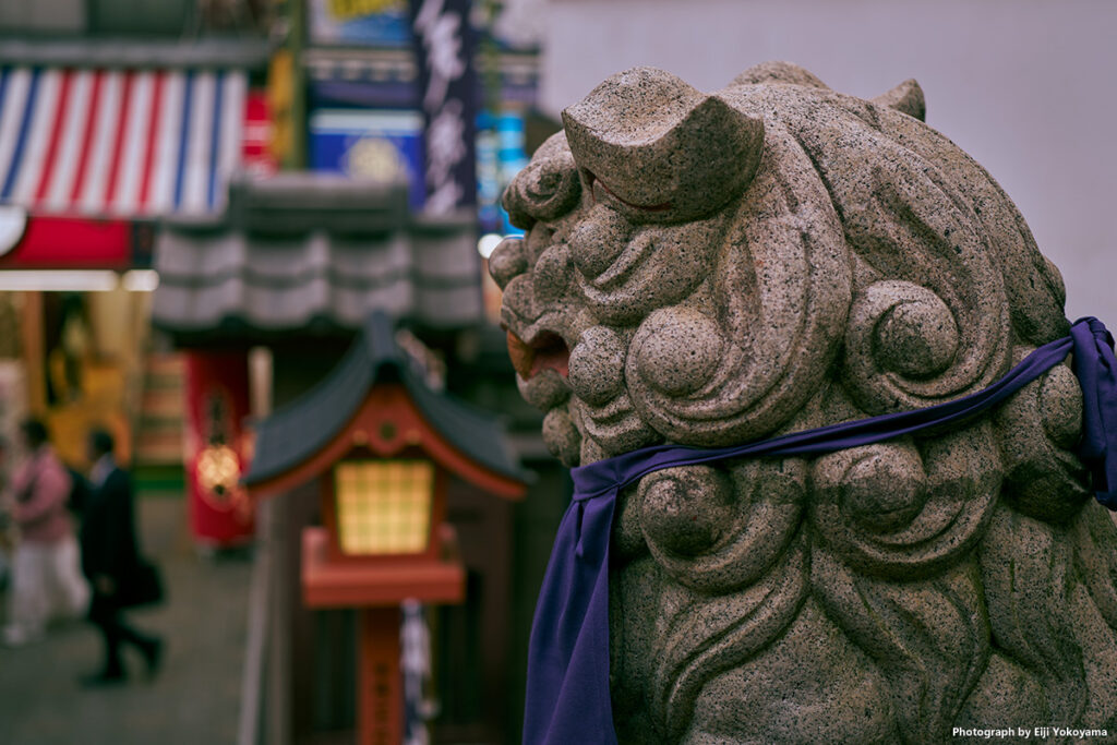 摩利支天 徳大寺の狛犬。なかなかの迫力です。