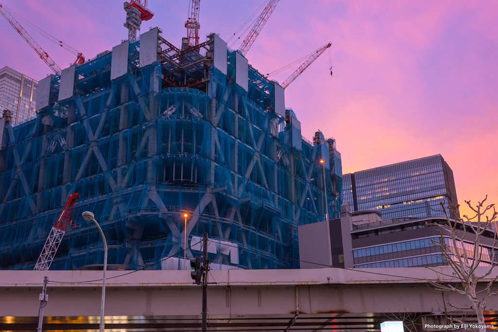 日本一の超高層(385m)巨大ビルになる、常盤橋トーチタワー。建設中。